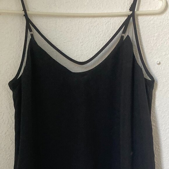 Lulus Sweet Fling Black Mesh Tank Top, Size S - Picture 1 of 3